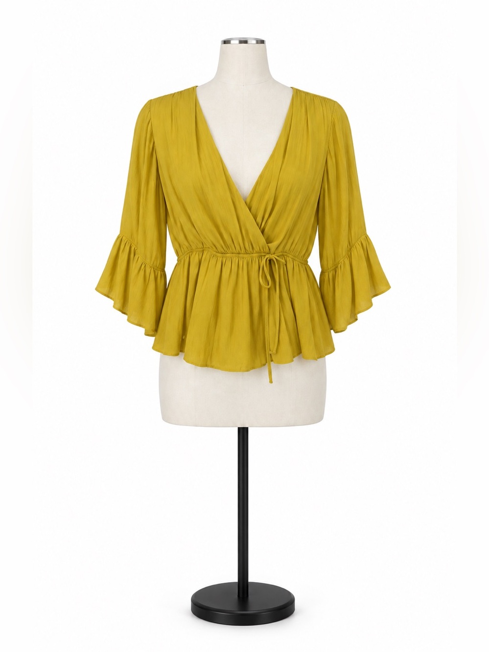 Anthropologie Dolan Left Coast Collection Chartreuse Blouse Large